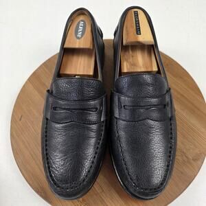 Belvedere Shoes Mens Size 11XD Black Penny Loafer Genuine Leather Made Brazil